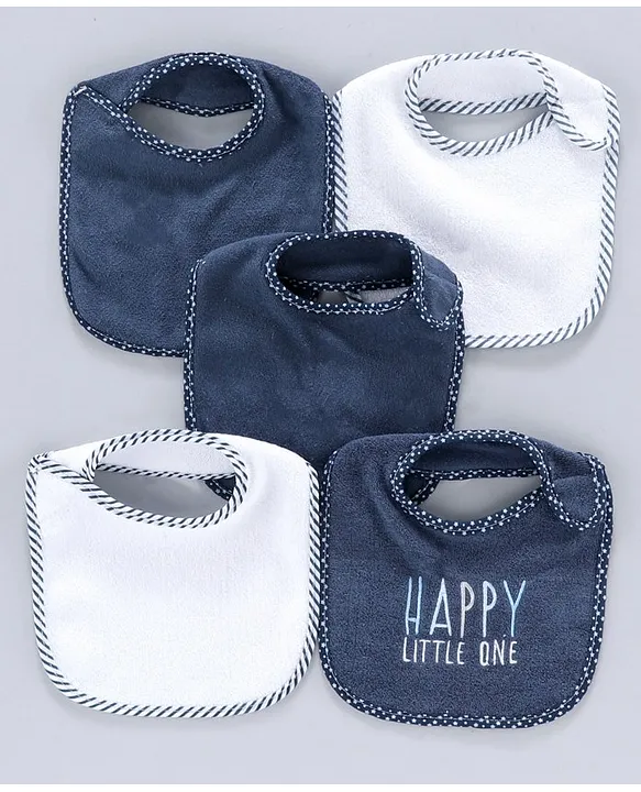 Zoe Terry Bibs Pack of Navy White