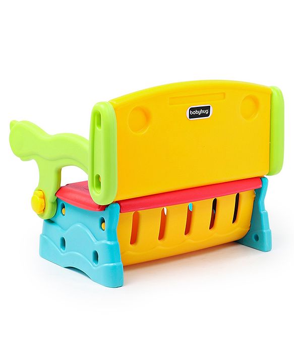 Babyhug Multifunction Chair Cum Study Table - Multicolor| Easy to Assemble| Light Weight| Indoor & Outdoor Use