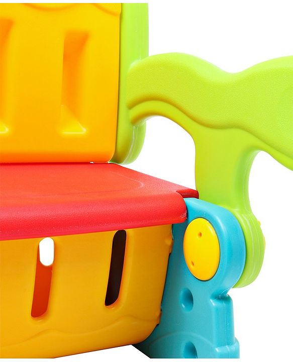 Babyhug Multifunction Chair Cum Study Table - Multicolor| Easy to Assemble| Light Weight| Indoor & Outdoor Use