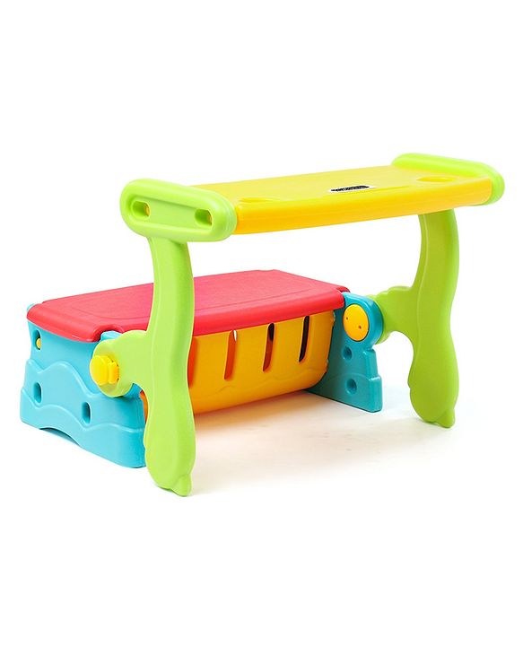 Babyhug Multifunction Chair Cum Study Table - Multicolor| Easy to Assemble| Light Weight| Indoor & Outdoor Use