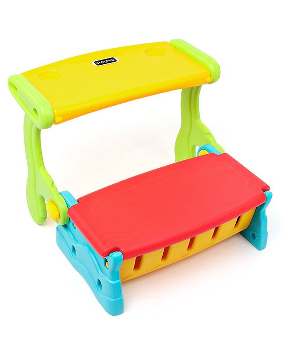 Babyhug Multifunction Chair Cum Study Table - Multicolor| Easy to Assemble| Light Weight| Indoor & Outdoor Use