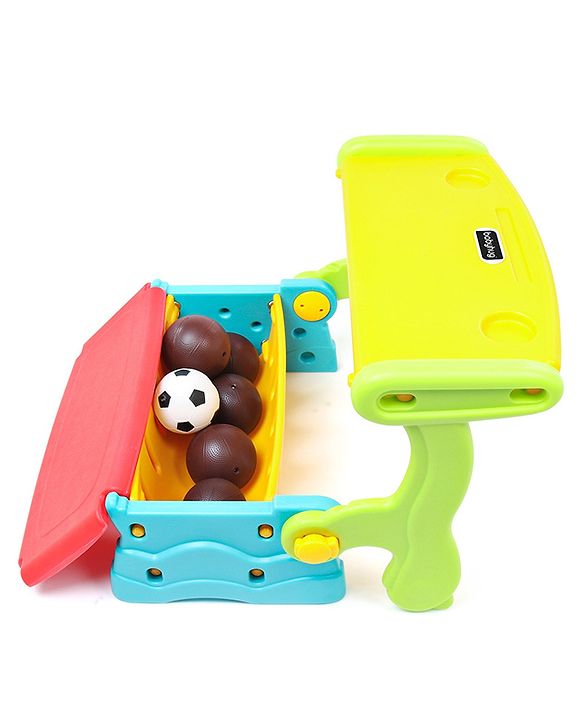 Babyhug Multifunction Chair Cum Study Table - Multicolor| Easy to Assemble| Light Weight| Indoor & Outdoor Use