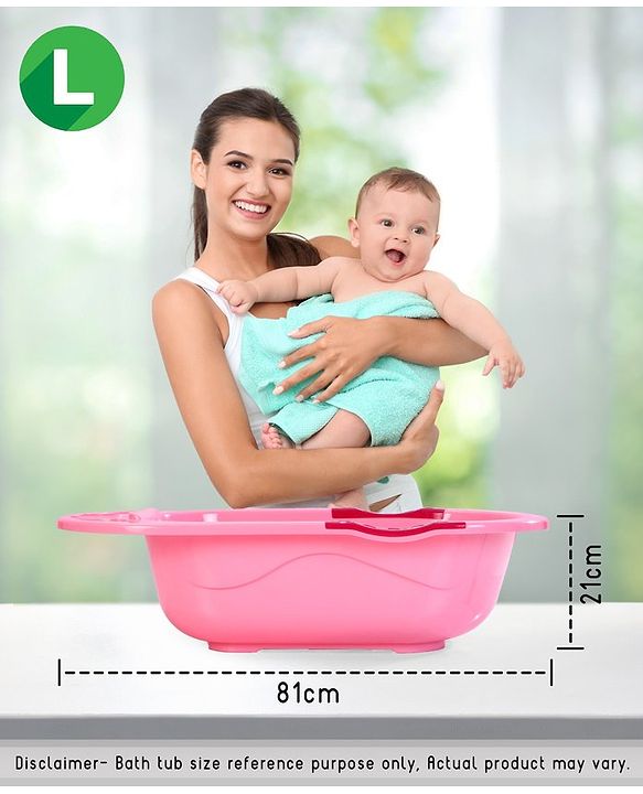 Babyhug Large Baby Bath Tub Cartoon Print - Pink