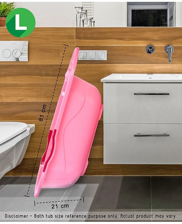 Babyhug Large Baby Bath Tub Cartoon Print - Pink