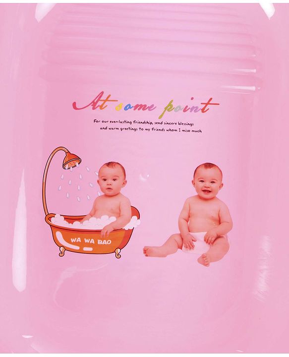 Babyhug Large Baby Bath Tub Cartoon Print - Pink