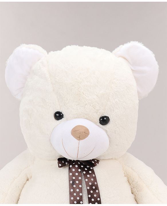 Babyhug Plush Teddy Bear Soft Toy for Kids|Huggable Stuffed Toy|Enhances Imagination & Emotional Growth|Perfect for Snuggles, Playtime & Gifting|BIS Certified|Height-91 cm|Off white