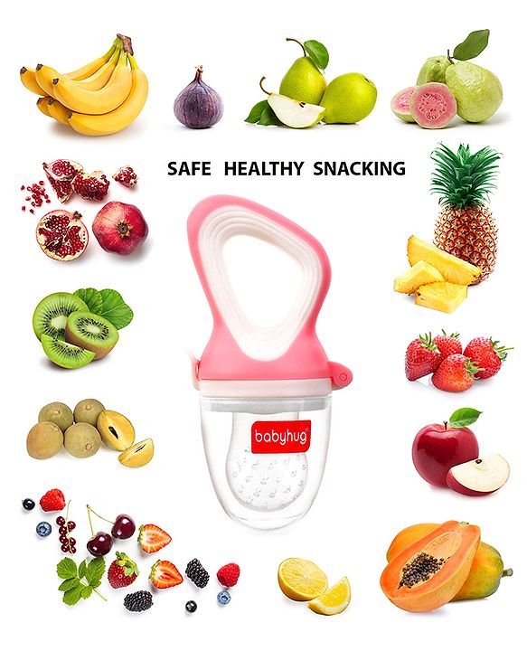 Babyhug Fruit & Food Nibbler Easy Grip - Pink