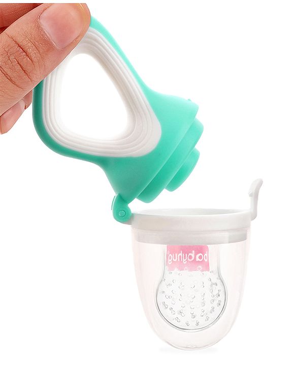 Babyhug Fruit & Food Nibbler Easy Grip - Green