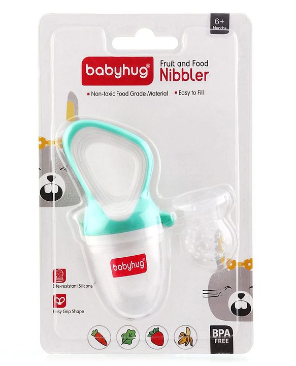 Babyhug Fruit & Food Nibbler Easy Grip - Green