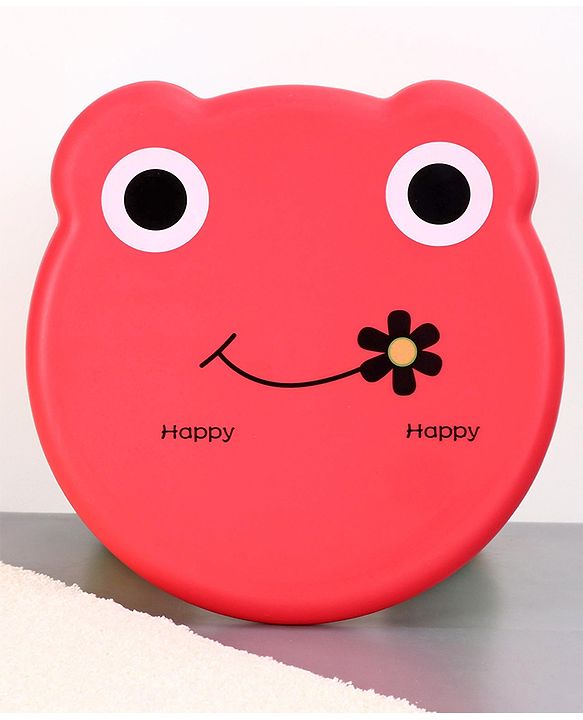 Babyhug Small Size Stool Frog Design - Red| Easy to Assemble| Step Stool| Bathroom Stool| Indoor & Outdoor Use