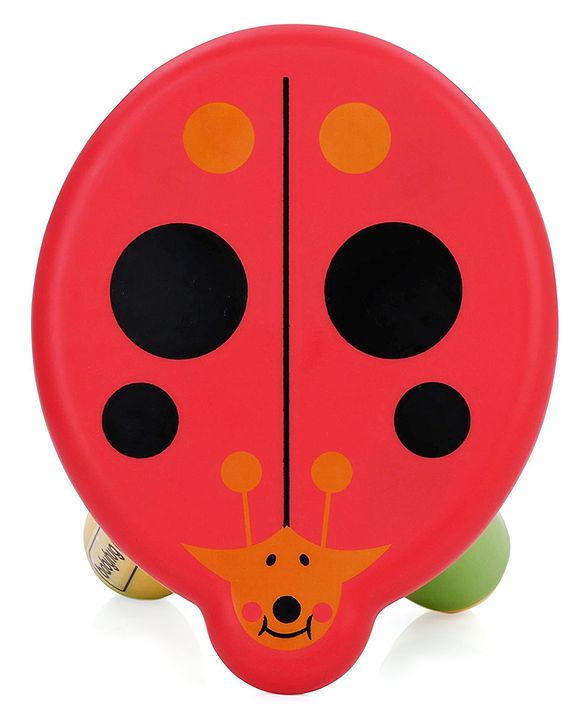 Babyhug Lightweight Stool Ladybug Design - Red Multicolor| Easy to Assemble| Step Stool| Bathroom Stool| Indoor & Outdoor Use