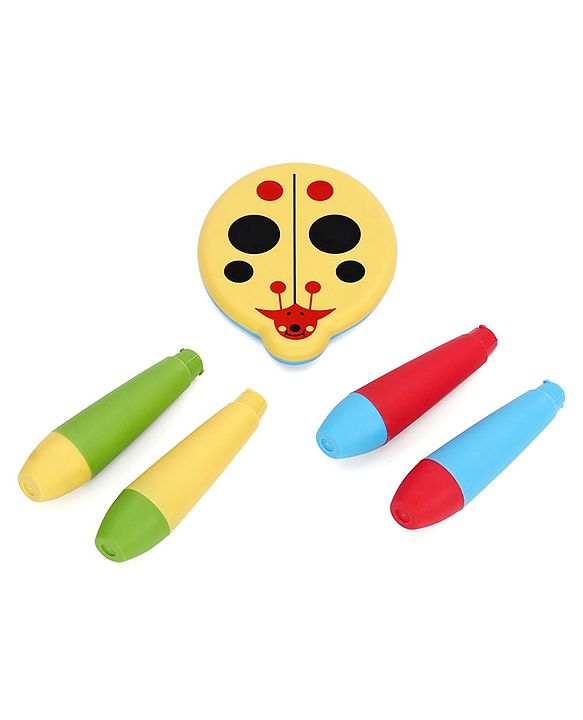 Babyhug Stool Ladybug Design - Yellow Multicolor| Easy to Assemble| Step Stool| Bathroom Stool| Indoor & Outdoor Use