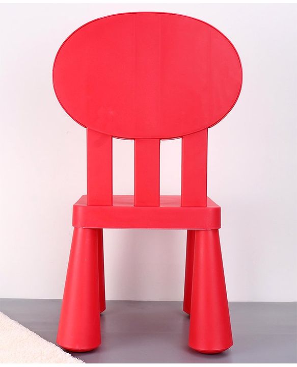 Babyhug Chair with Comfortable Back Rest - Red| Strong & Durable Chair| Indoor & Outdoor Use| Home & Classroom| Easy to Assemble