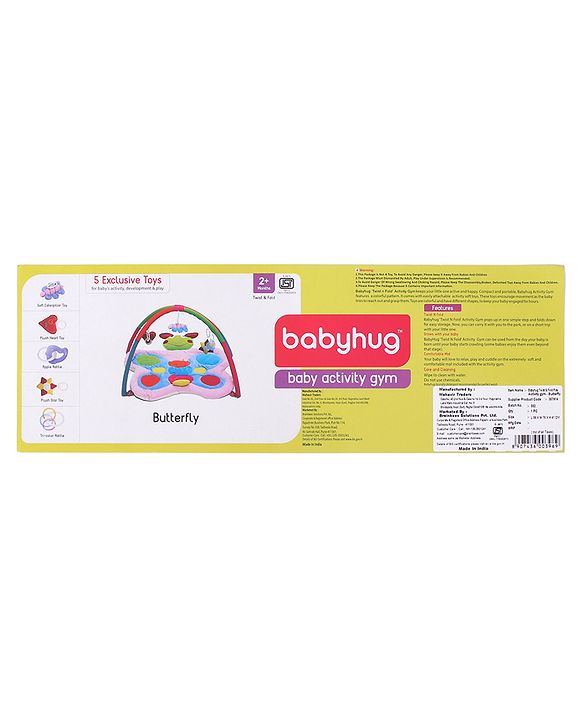 Babyhug Twist N Fold Move N Play Activity Gym Butterfly - Multicolor