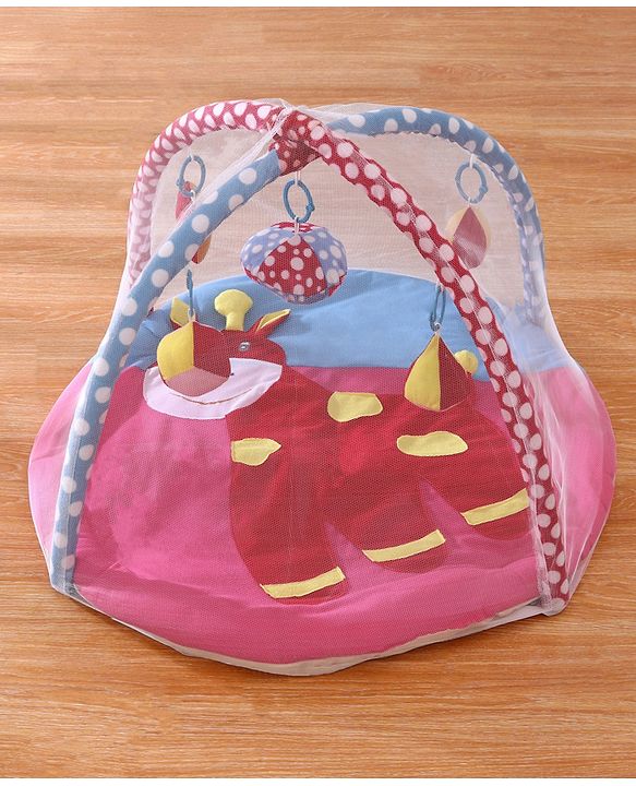 Babyhug Twist N Fold Move N Play Activity Gym Pony With Mosquito Net