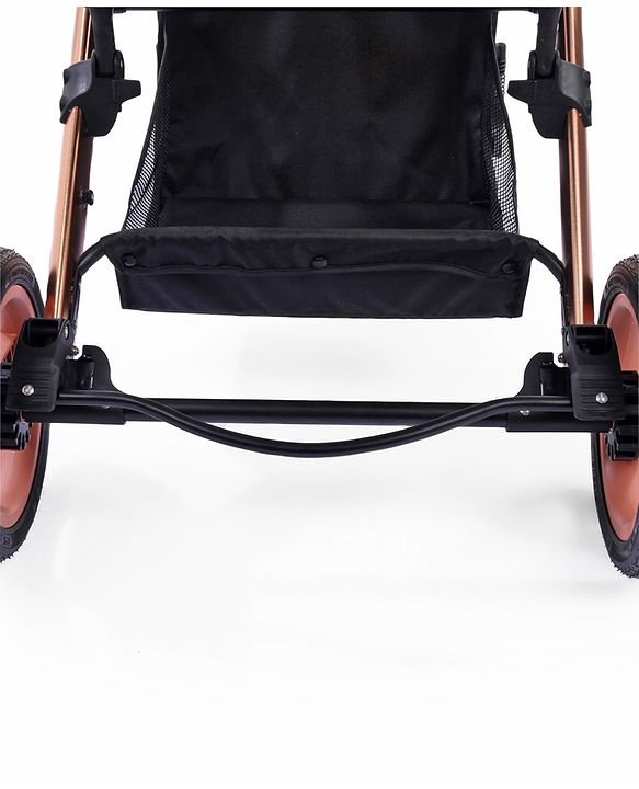 Babyhug Majestic Stroller Cum Carry Cot With Canopy - Red