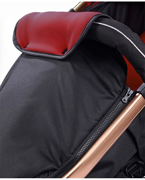 Babyhug Majestic Stroller Cum Carry Cot With Canopy - Red