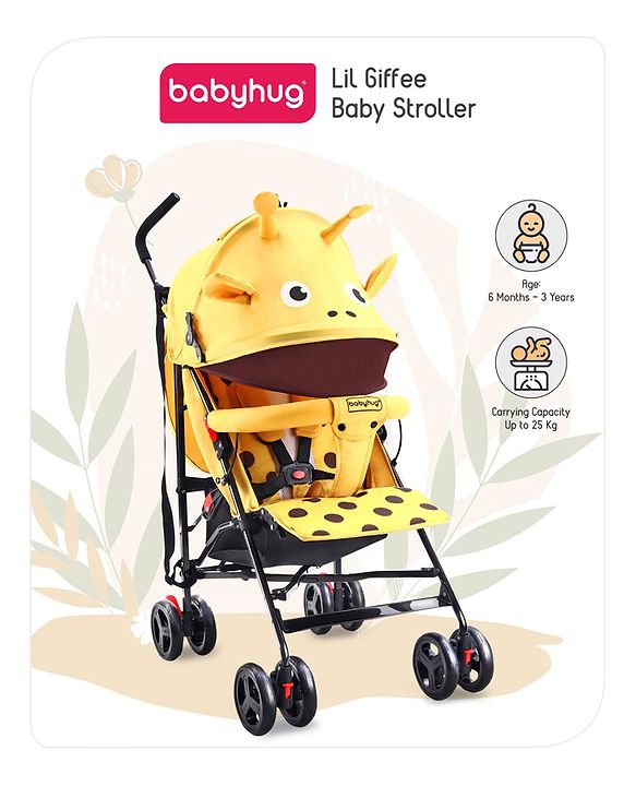 Babyhug Lil Giffee Baby Stroller - Yellow
