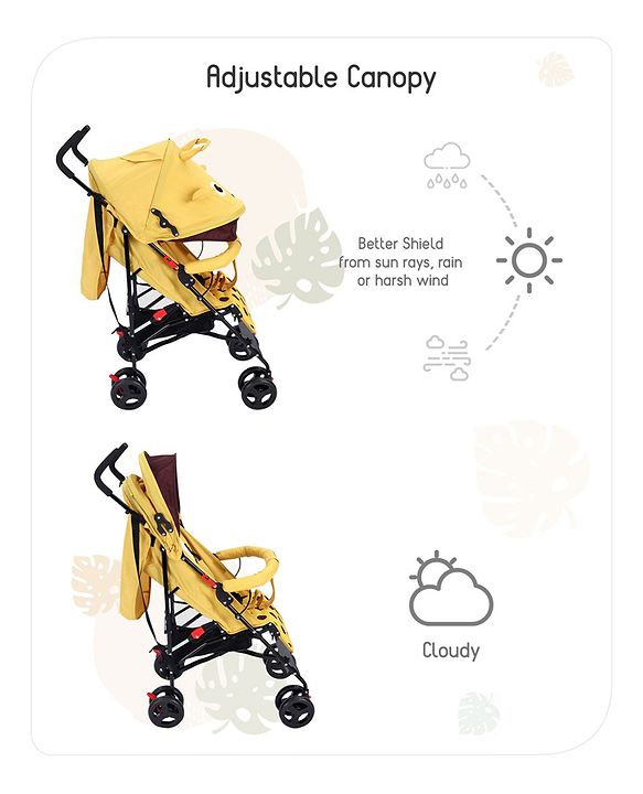 Babyhug Lil Giffee Baby Stroller - Yellow