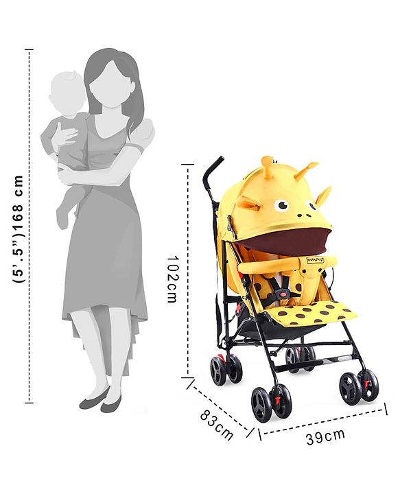 Babyhug Lil Giffee Baby Stroller - Yellow