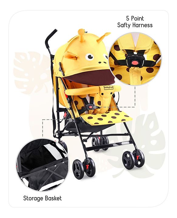 Babyhug Lil Giffee Baby Stroller - Yellow