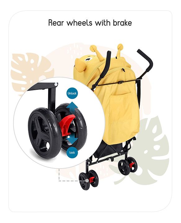Babyhug Lil Giffee Baby Stroller - Yellow