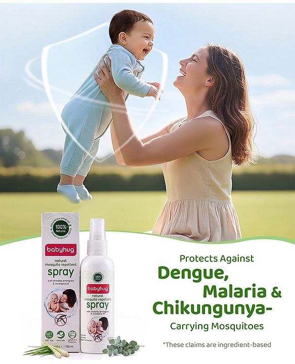 Babyhug 100% Natural Mosquito Repellent Spray - 100 ml