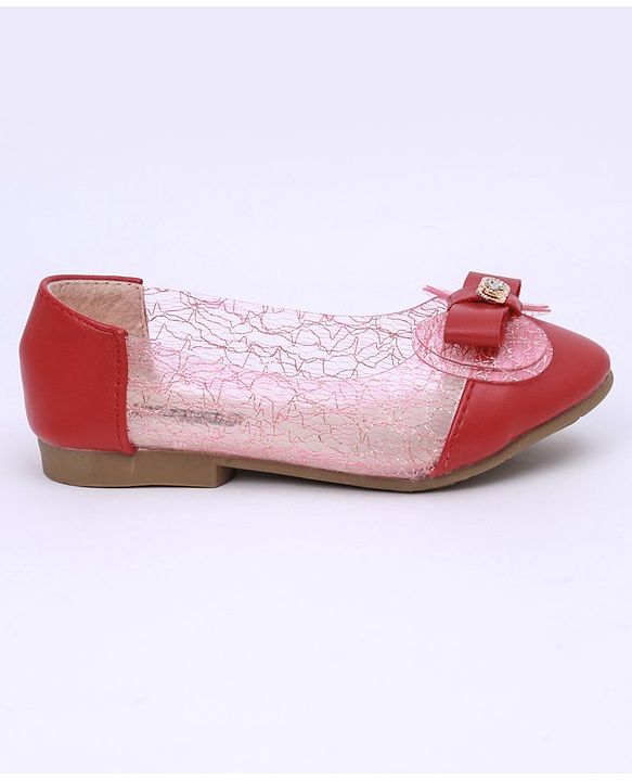 Cute Walk by Babyhug Bellies Bow Applique Embellished - Red