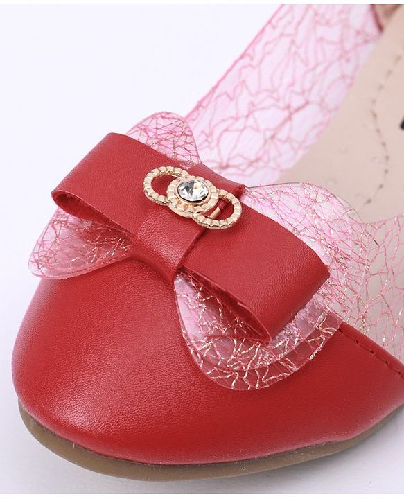 Cute Walk by Babyhug Bellies Bow Applique Embellished - Red