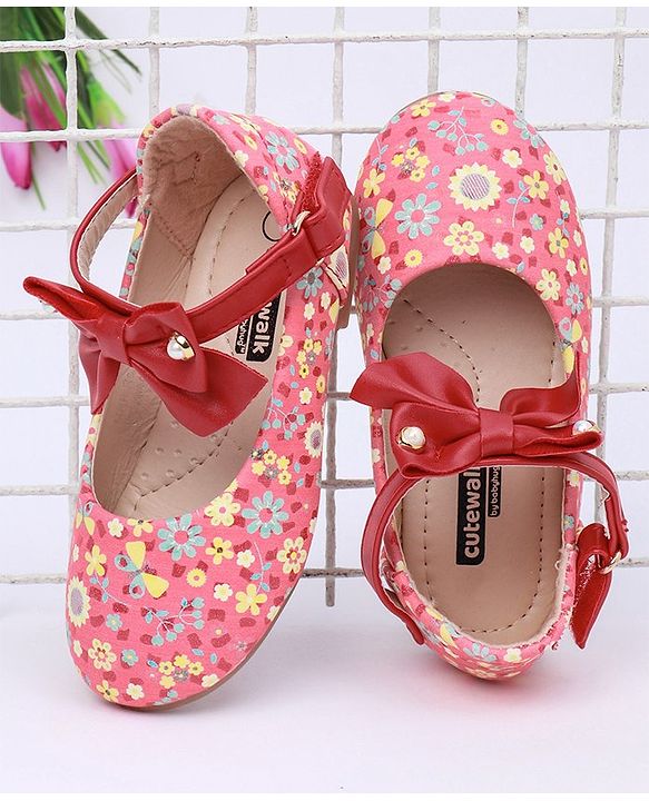 Cute Walk by Babyhug Floral Printed Bellies - Pink