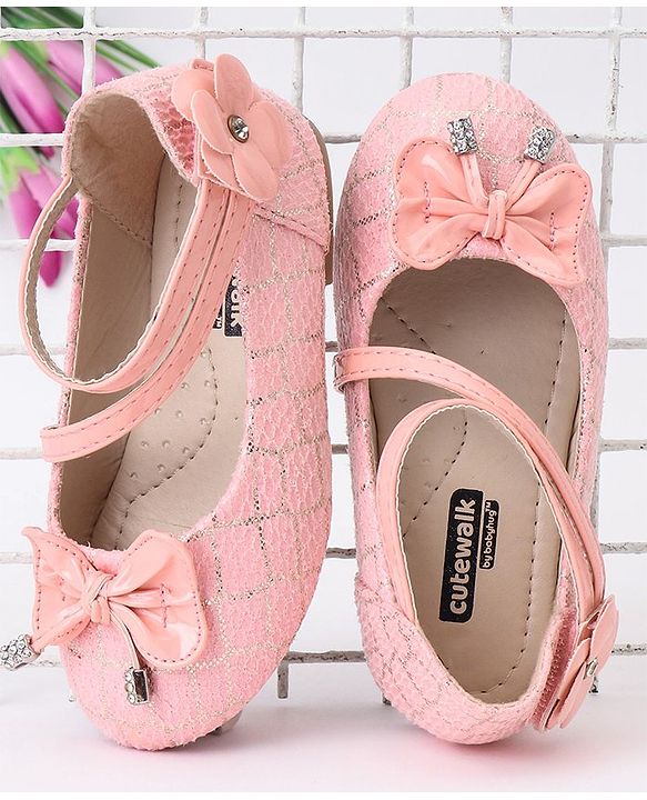 Cute Walk by Babyhug Bellies Bow & Floral Motif - Light Pink