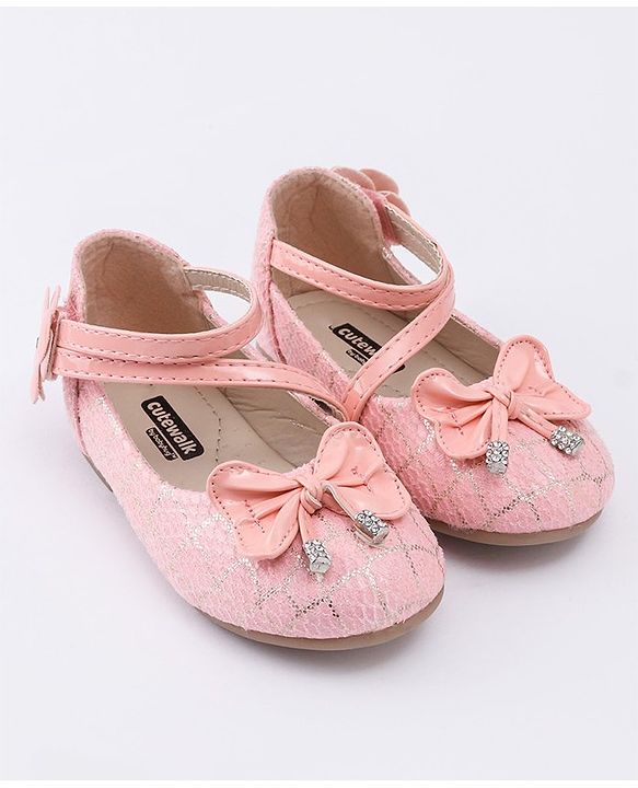 Cute Walk by Babyhug Bellies Bow & Floral Motif - Light Pink
