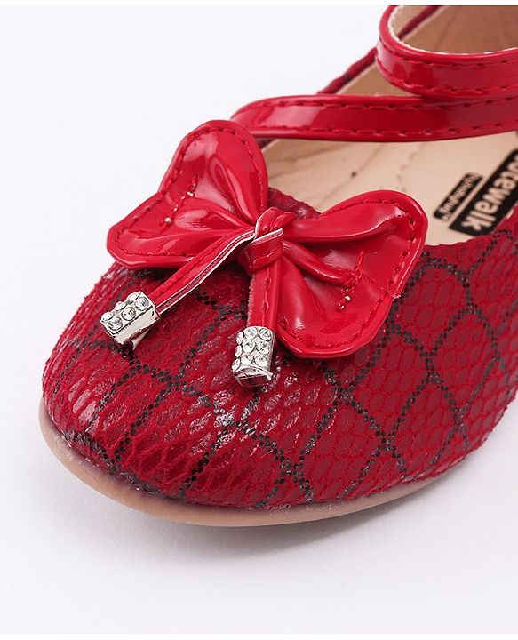 Cute Walk by Babyhug Bellies Bow & Floral Motif - Red
