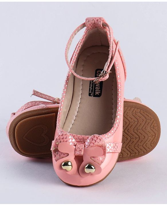 Cute Walk by Babyhug Slip On Bellies With Bow Motif - Pink