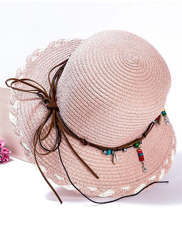 Babyhug Hat Lace Embellished - Peach