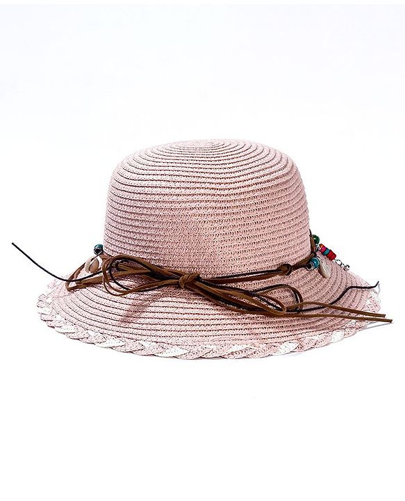 Babyhug Hat Lace Embellished - Peach