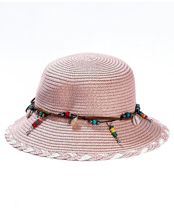 Babyhug Hat Lace Embellished - Peach