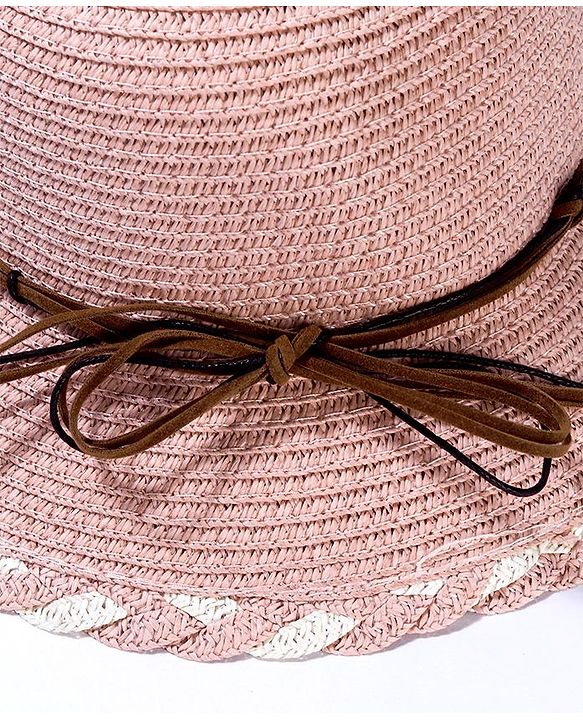 Babyhug Hat Lace Embellished - Peach