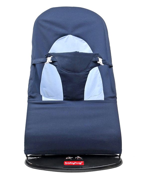 Babyhug Light weight Baby Bouncer with Safety Harness - Navy Blue