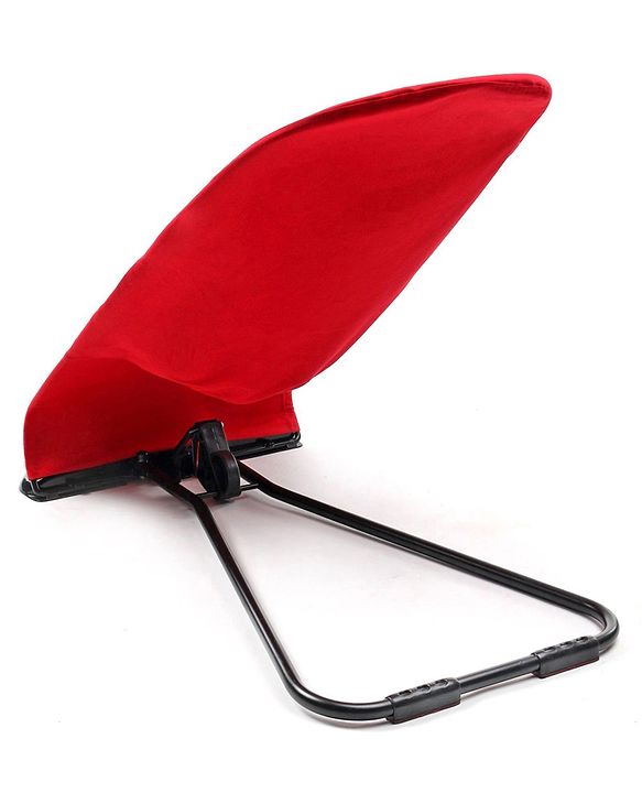 Babyhug Light Weight Baby Bouncer with Safety Harness - Red Black