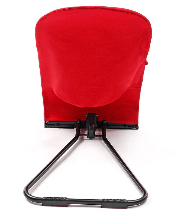 Babyhug Light Weight Baby Bouncer with Safety Harness - Red Black