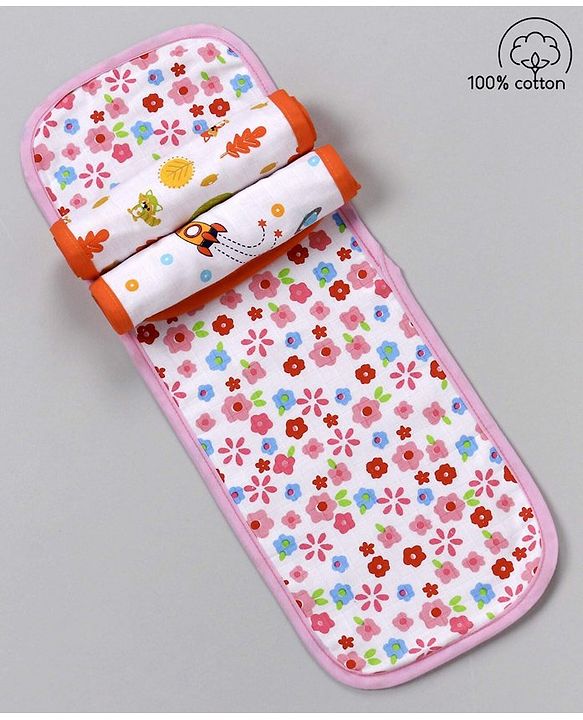 Babyhug 100% Cotton Muslin Burp Cloth Pack Of 3 - Mulitcolor