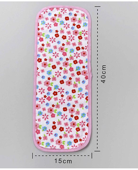 Babyhug 100% Cotton Muslin Burp Cloth Pack Of 3 - Mulitcolor