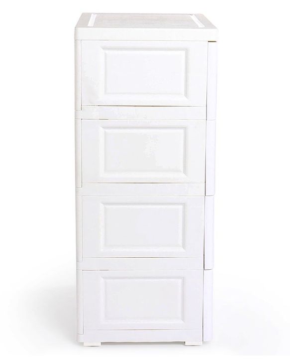 Babyhug 5 Compartment Chest of Drawers Monkey Print - White