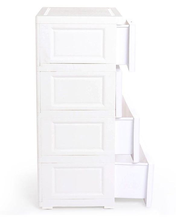 Babyhug 5 Compartment Chest of Drawers Monkey Print - White
