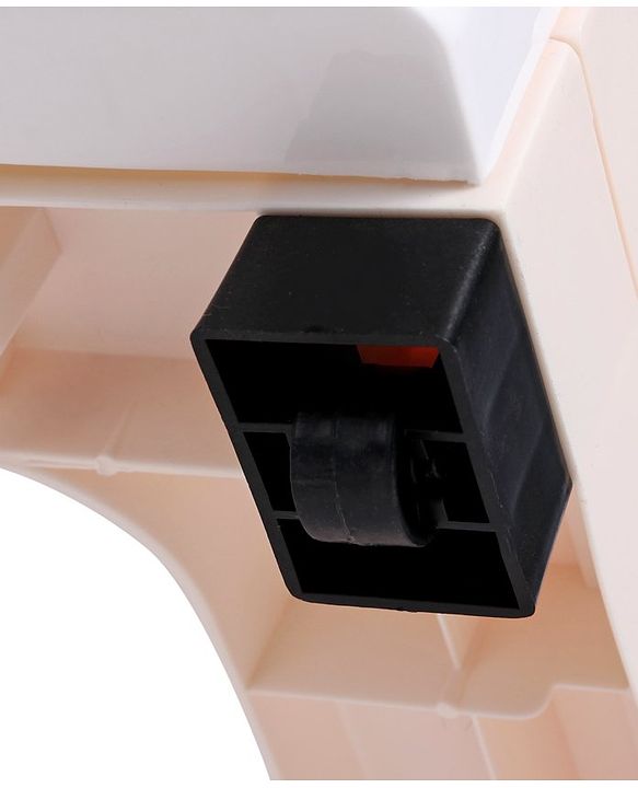 Babyhug 3 Layers High Density Plastic Storage Cabinet Baby Lion Print With Wheels - Light Cream