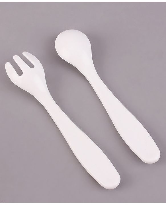 Babyhug 5 Piece Feeding set Bear Print- White