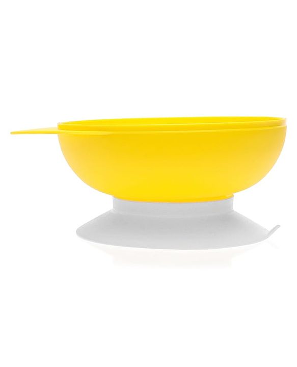 Babyhug Suction Bowl with Spoon - Yellow Blue