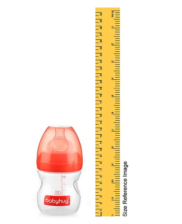Babyhug Wide Neck Sterilizable Feeding Bottle Red - 160 ml