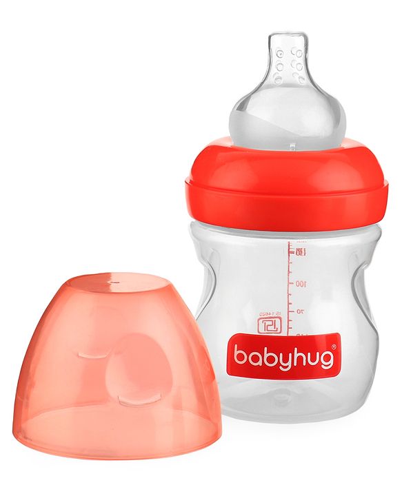 Babyhug Wide Neck Sterilizable Feeding Bottle Red - 160 ml